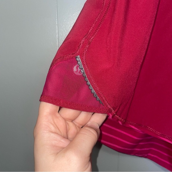 Lululemon Go the Distance Reversible Shorts West2East Stripe Bumble Berry Size 6 - Picture 3 of 11